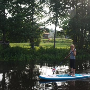 Kayaks and paddleboards at “Grikucis”